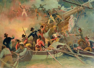La marina inglese conquista una nave francese vicino a Capo Camaro da English School